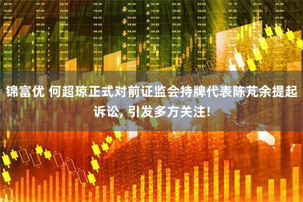 锦富优 何超琼正式对前证监会持牌代表陈芃余提起诉讼, 引发多方关注!