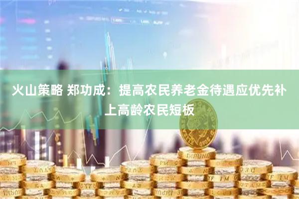 火山策略 郑功成：提高农民养老金待遇应优先补上高龄农民短板