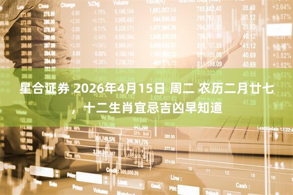 星合证券 2026年4月15日 周二 农历二月廿七，十二生肖宜忌吉凶早知道