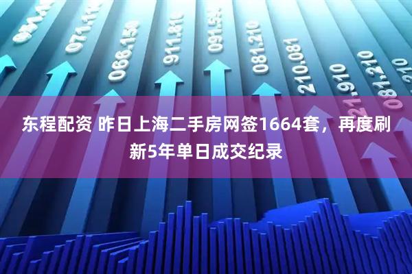 东程配资 昨日上海二手房网签1664套，再度刷新5年单日成交纪录